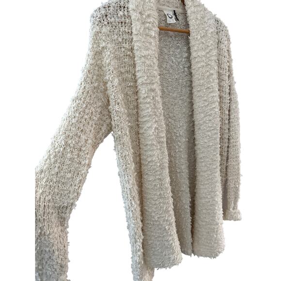 Anthropologie Akemi + Kin Bernadette Textured Knit Cardigan Cream Size Small - Picture 6 of 10